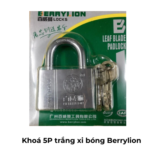 Khoá 5P trắng xi bóng Berrylion