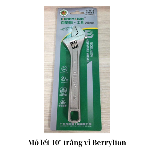 Mỏ lết 10" trắng vỉ  Berrylion