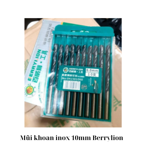 Mũi khoan inox 10mm Berrylion