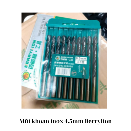 Mũi khoan inox 4.5mm Berrylion