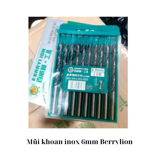 Mũi khoan inox 6mm Berrylion