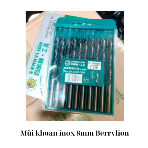 Mũi khoan inox 8mm Berrylion