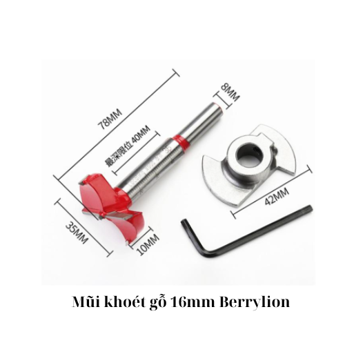 Mũi khoét gỗ 16mm Berrylion