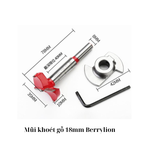 Mũi khoét gỗ 18mm Berrylion