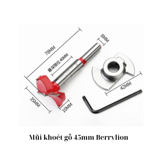 Mũi khoét gỗ 45mm Berrylion