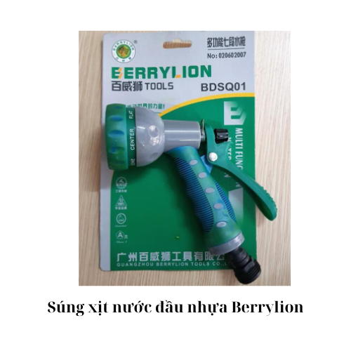 Súng xịt nước đầu nhựa Berrylion