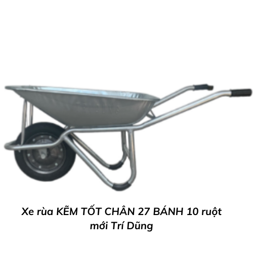 Xe rùa KẼM TỐT CHÂN 27 BÁNH 10 ruột mới Trí Dũng