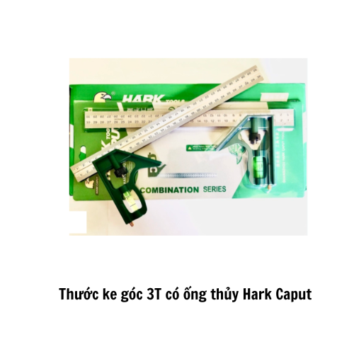 Thước ke góc 3T có ống thủy Hark Caput