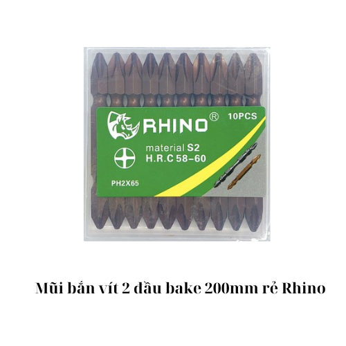 Mũi bắn vít 2 đầu bake 200mm rẻ Rhino