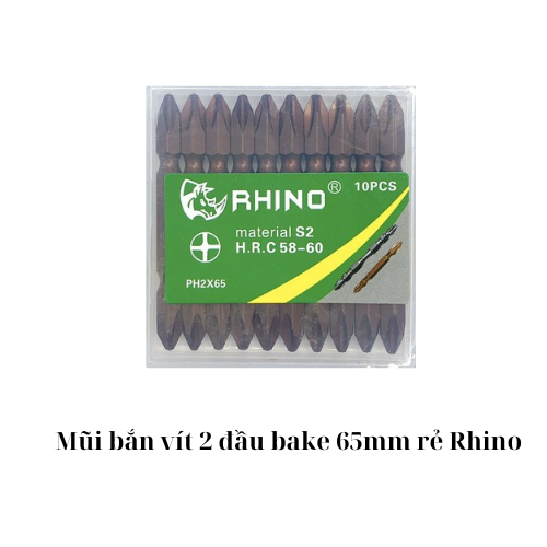 Mũi bắn vít 2 đầu bake 65mm rẻ Rhino