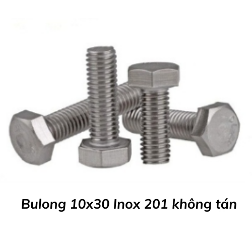 Bulong 10x30 Inox 201 không tán 