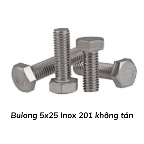 Bulong 5x25 Inox 201 không tán 