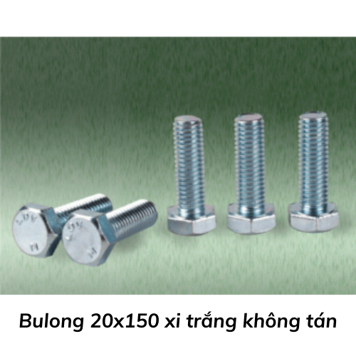 Bulong 20x150 xi trắng không tán