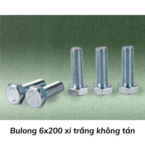 Bulong 6x200 xi trắng không tán