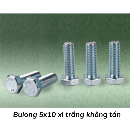 Bulong 5x10 xi trắng không tán