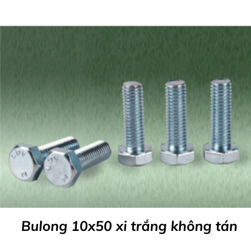 Bulong 10x50 xi trắng không tán