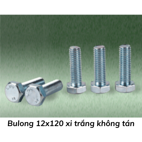 Bulong 12x120 xi trắng không tán