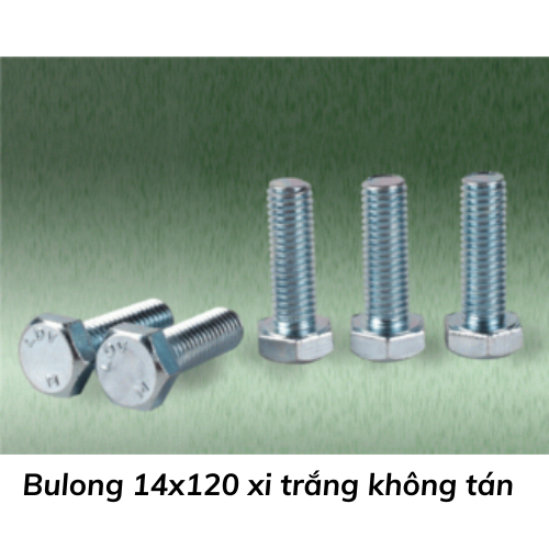 Bulong 14x120 xi trắng không tán