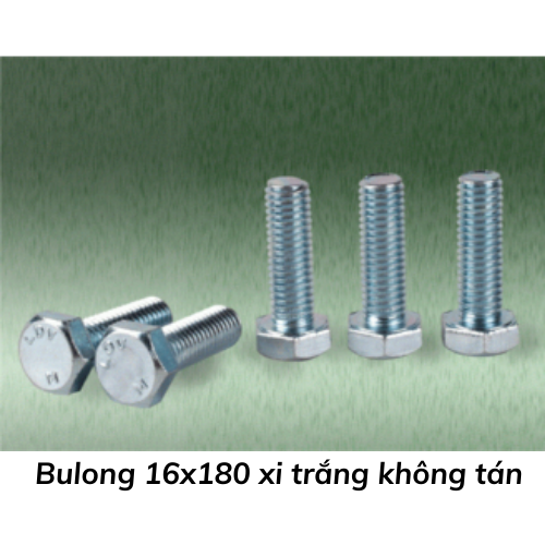 Bulong 16x180 xi trắng không tán