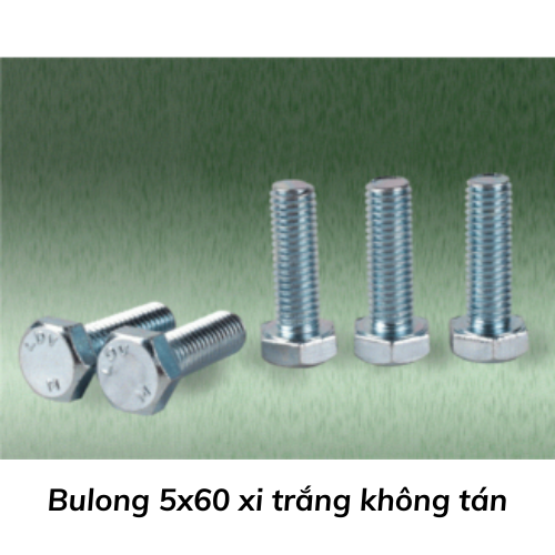 Bulong 5x60 xi trắng không tán