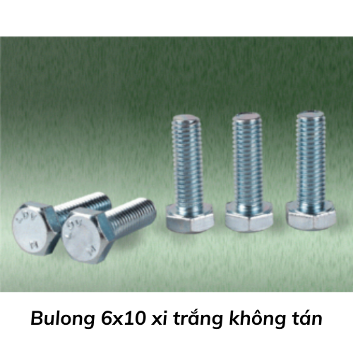 Bulong 6x10 xi trắng không tán