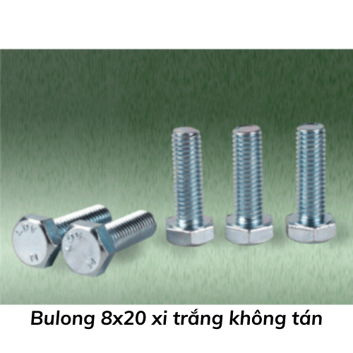 Bulong 8x20 xi trắng không tán