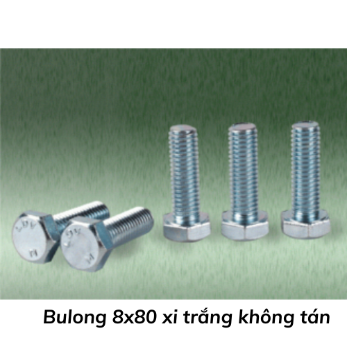 Bulong 8x80 xi trắng không tán