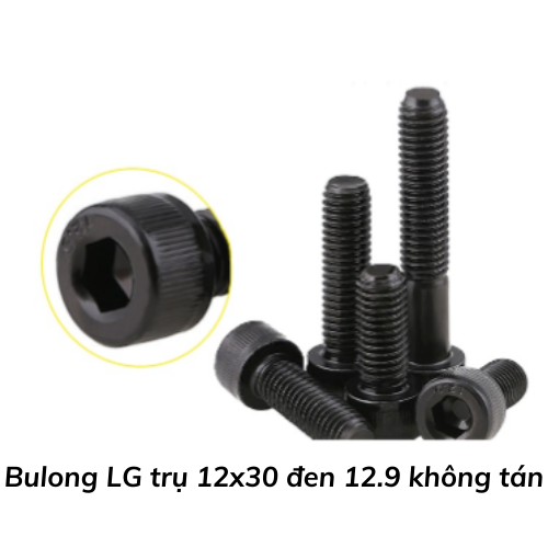 Bulong LG trụ 12x30 đen 12.9 không tán