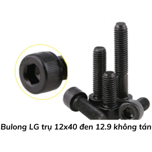 Bulong LG trụ 12x40 đen 12.9 không tán