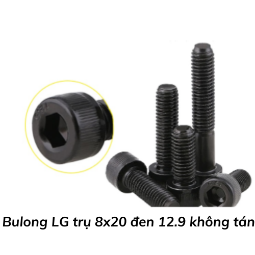 Bulong LG trụ 8x20 đen 12.9 không tán