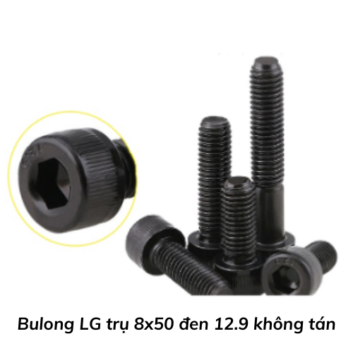 Bulong LG trụ 8x50 đen 12.9 không tán