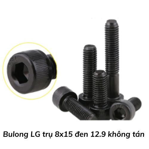 Bulong LG trụ 8x15 đen 12.9 không tán