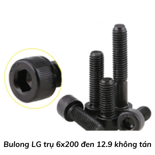 Bulong LG trụ 6x200 đen 12.9 không tán