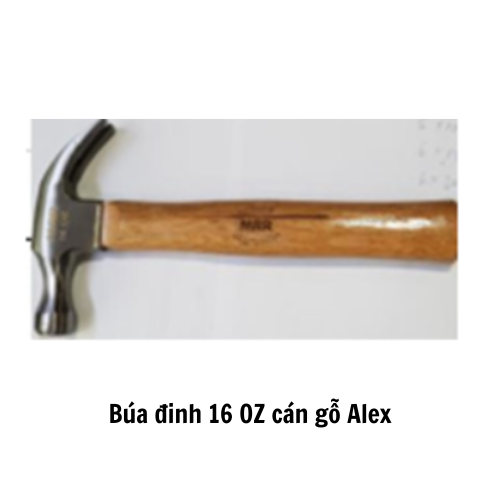 Búa đinh 16 OZ cán gỗ Alex