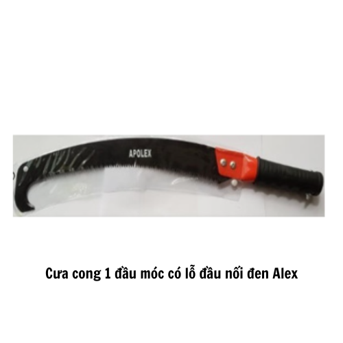 Cưa cong 1 đầu móc có lỗ đầu nối đen Alex