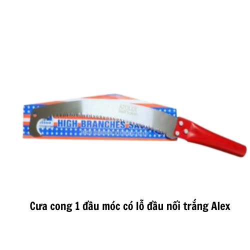 Cưa cong 1 đầu móc có lỗ đầu nối trắng Alex