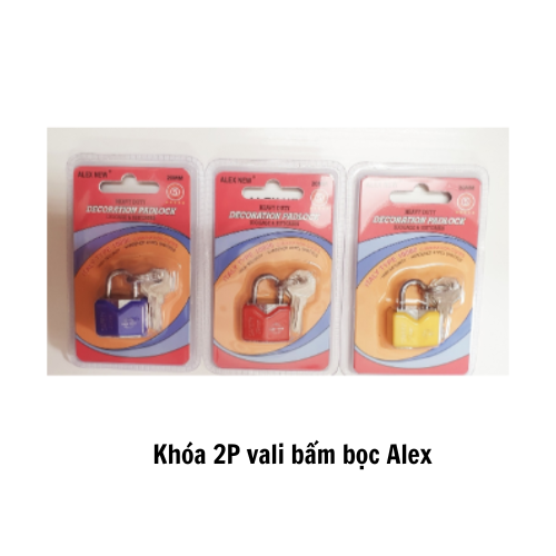 Khóa 2P vali bấm bọc Alex