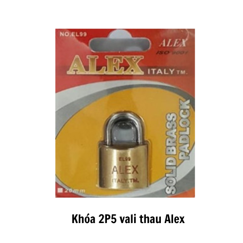 Khóa 2P5 vali thau Alex