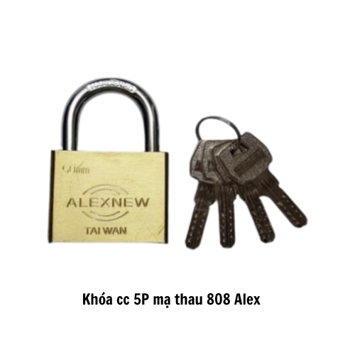 Khóa cc 5P mạ thau 808 Alex