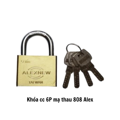 Khóa cc 6P mạ thau 808 Alex