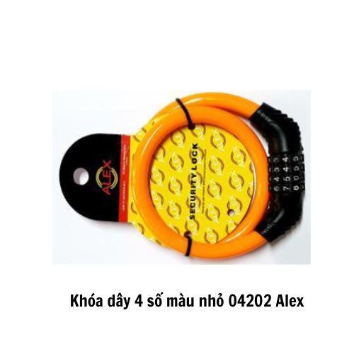 Khóa dây 4 số màu nhỏ 04202 Alex