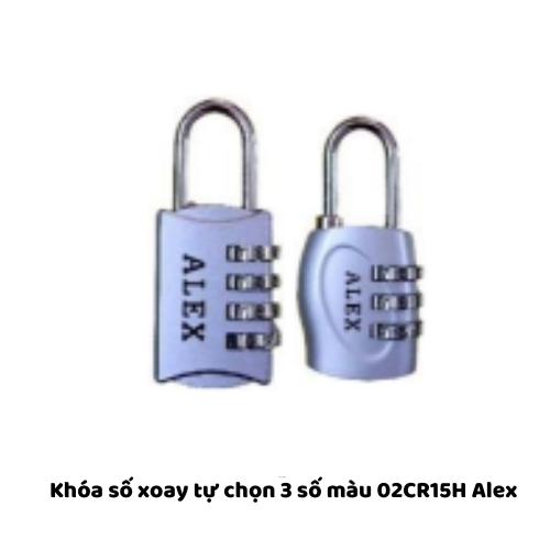 Khóa số xoay tự chọn 3 số màu 02CR15H Alex