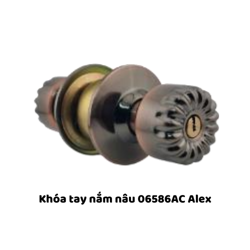 Khóa tay nắm nâu 06586AC Alex