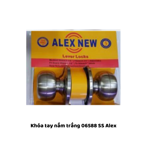 Khóa tay nắm trắng 06588 SS Alex