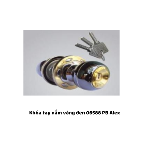 Khóa tay nắm vàng đen 06588 PB Alex