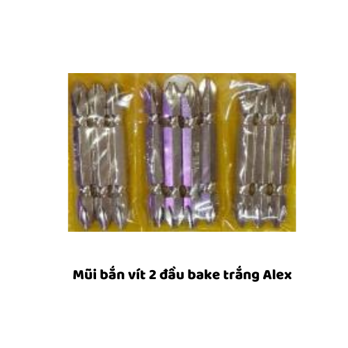 Mũi bắn vít 2 đầu bake trắng Alex