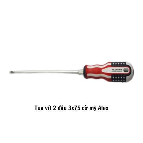 Tua vít 2 đầu 3x75 cờ mỹ Alex