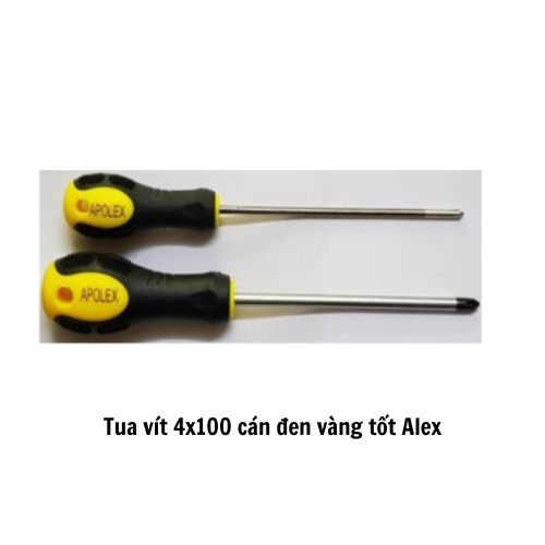 Tua vít 4x100 cán đen vàng tốt Alex