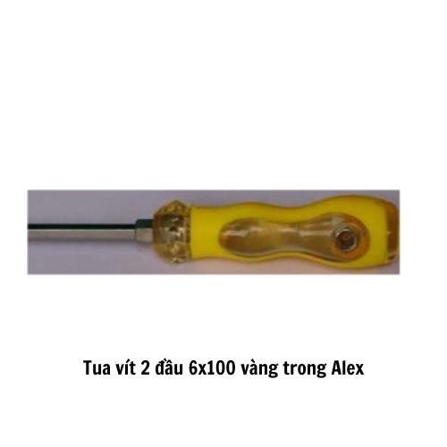 Tua vít 2 đầu 6x100 vàng trong Alex