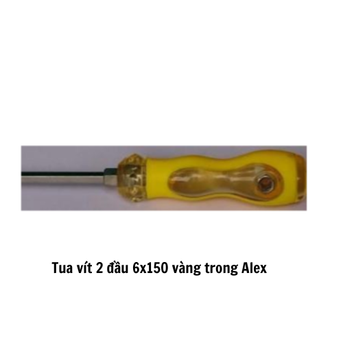 Tua vít 2 đầu 6x150 vàng trong Alex